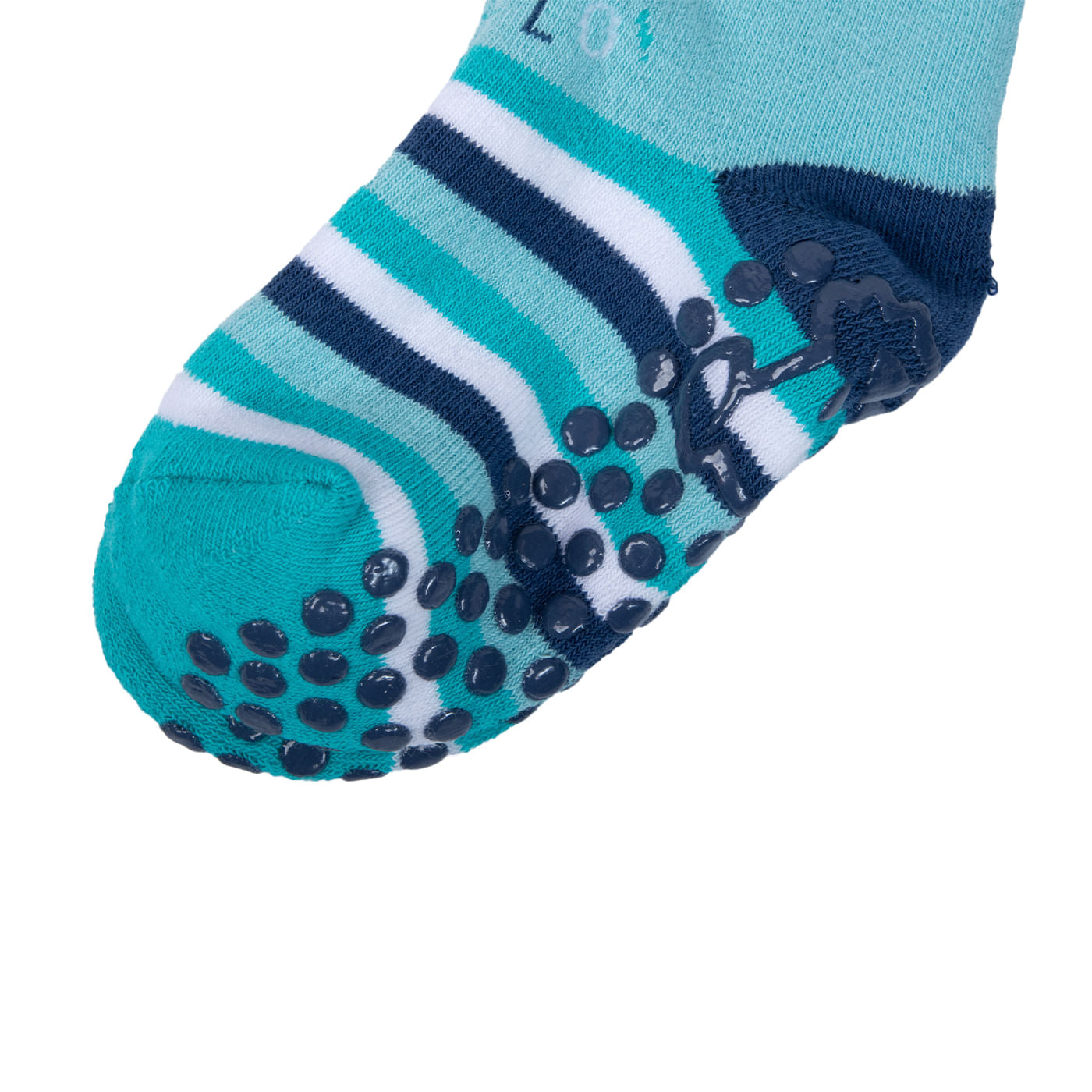 Calcetín Bebé Niño Antideslizante Diseño Tiburón Celeste