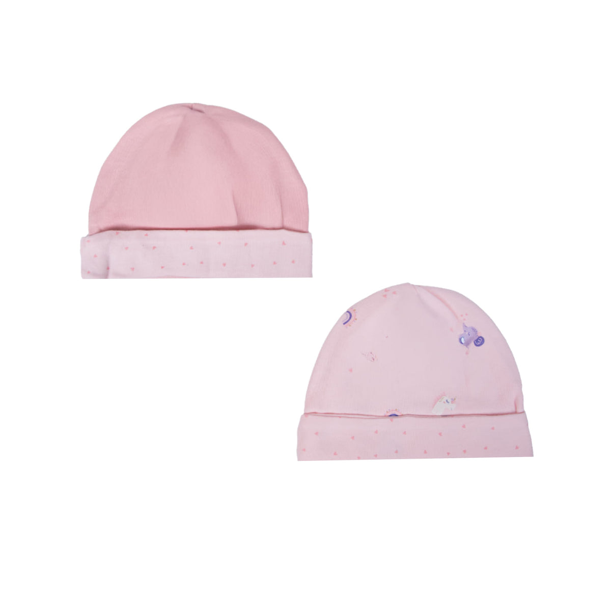 Pack de 2 Gorros Recién Nacido Niña Estampado Surtido