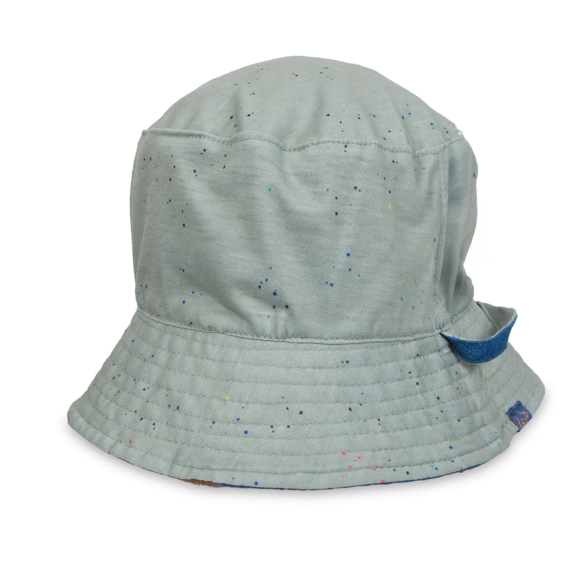 Gorro Bebé Niño Reversible Diseño Dinosaurio Azul / Celeste