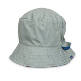 Gorro Bebé Niño Reversible Diseño Dinosaurio Azul / Celeste