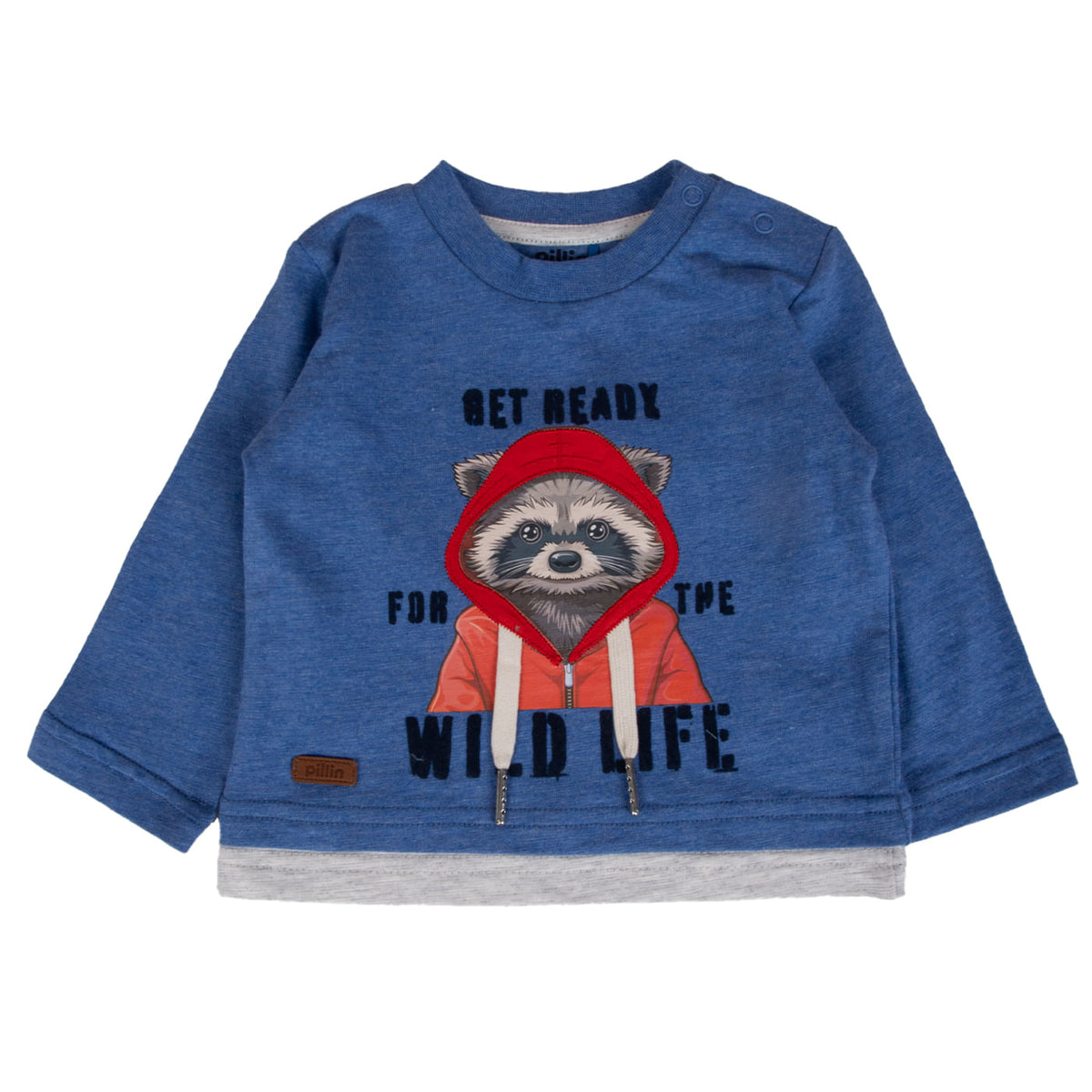 Polera Bebé Niño Azul / Mostaza