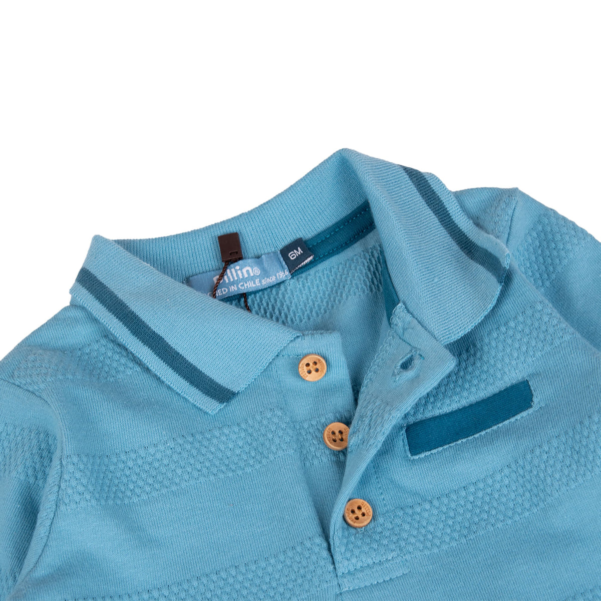 Polera Bebé Niño Celeste / Arena