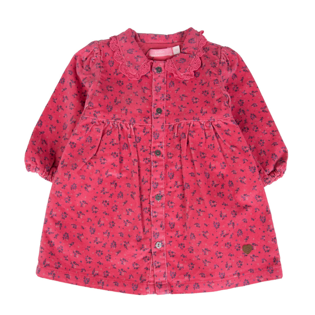 Vestido Bebé Niña Crudo / Rosado