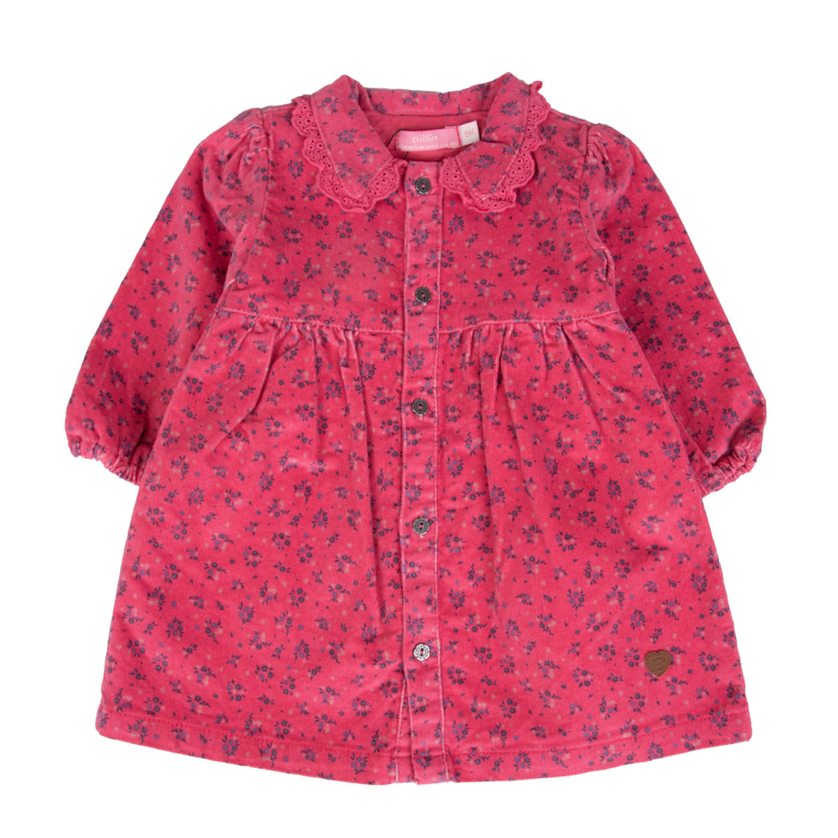 Vestido Bebé Niña Crudo / Rosado