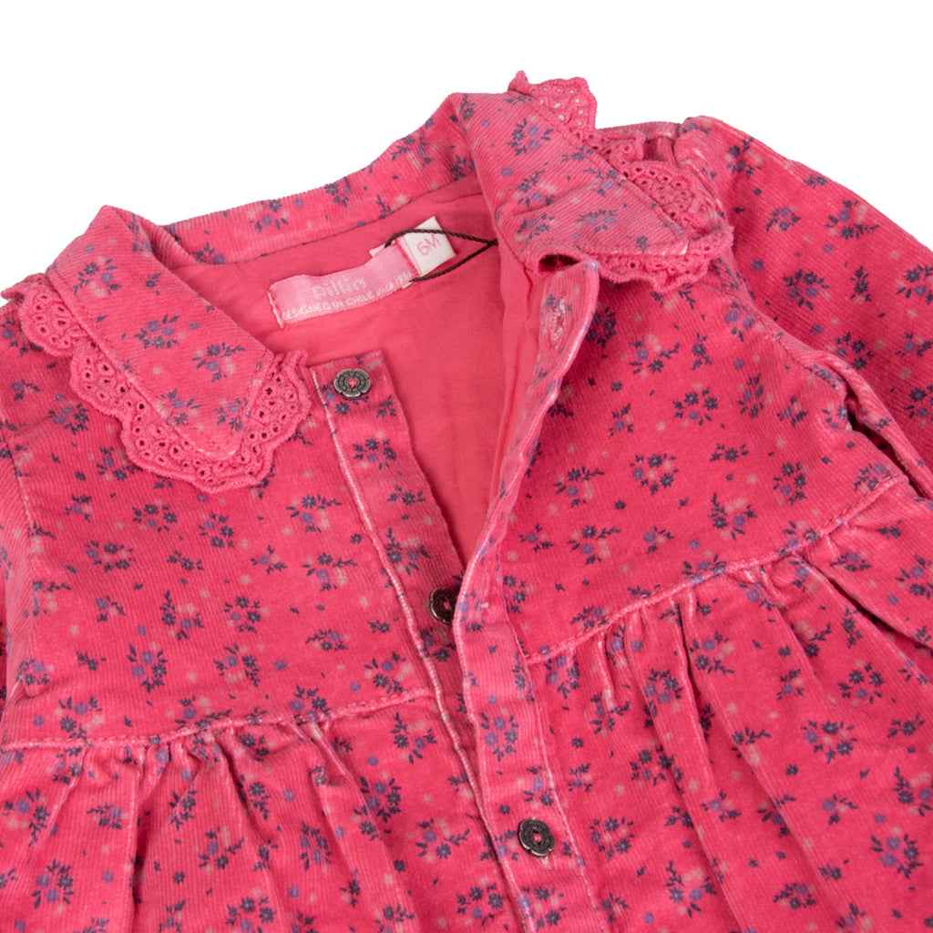 Vestido Bebé Niña Crudo / Rosado