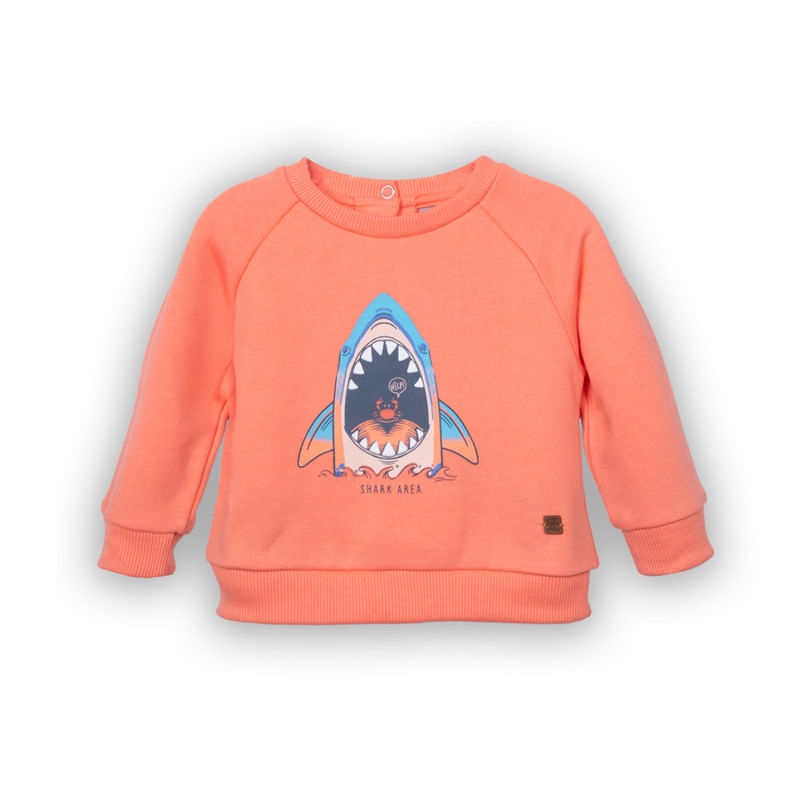 Polerón Bebé Niño Celeste / Coral
