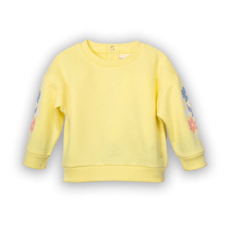 Polerón Bebé Niña Amarillo / Turquesa