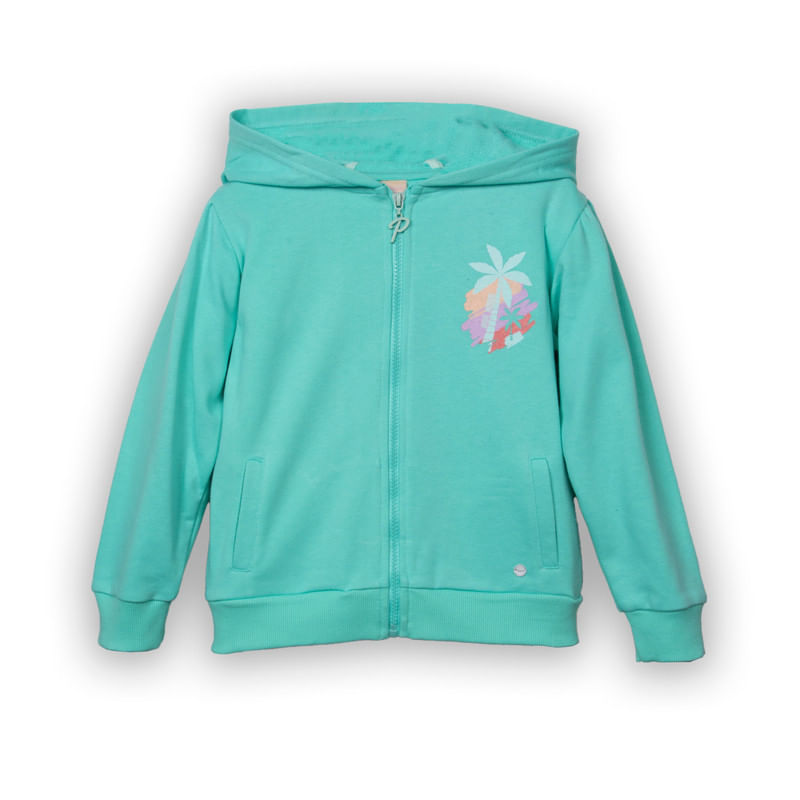 Polerón Niña Rosado / Verde