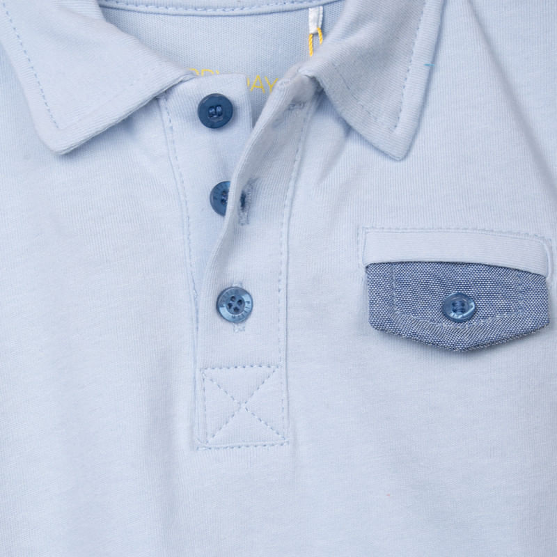 Polera Bebé Niño Blanco / Celeste