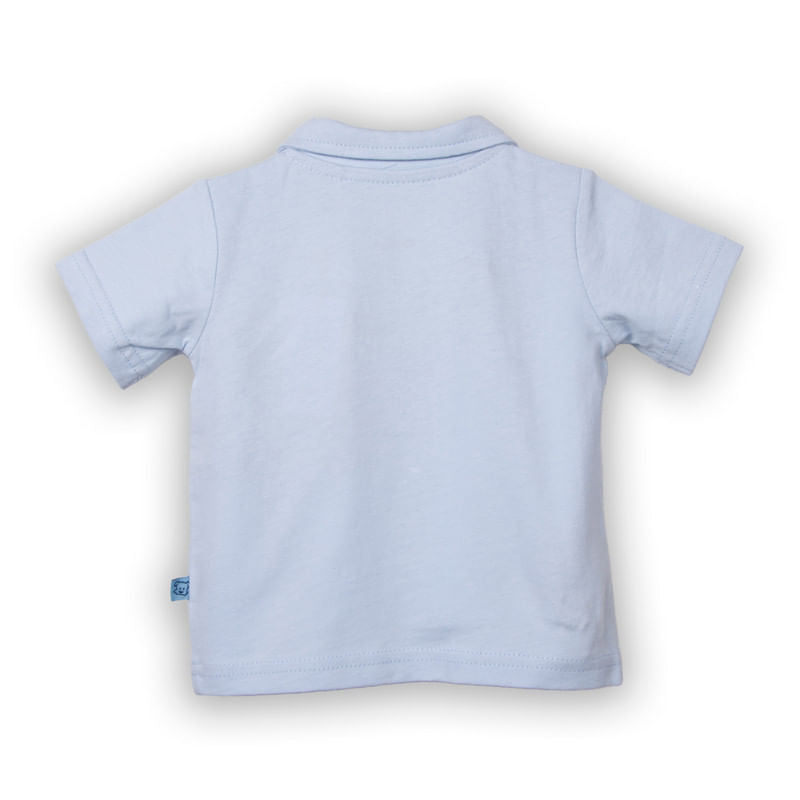 Polera Bebé Niño Blanco / Celeste