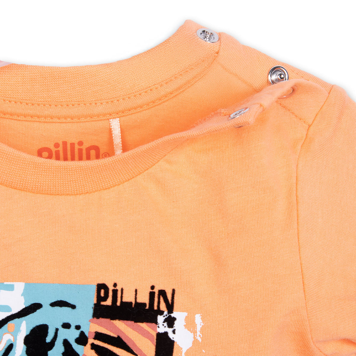 Polera Bebé Niño Azul / Naranjo