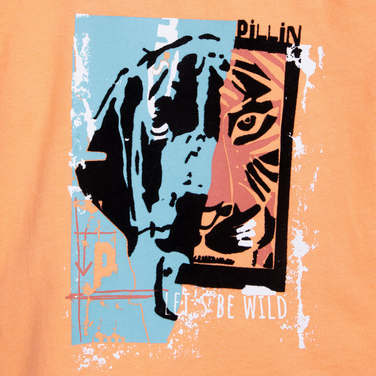 Polera Bebé Niño Azul / Naranjo