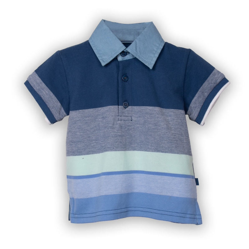 Polera Bebé Niño Azul Marino / Verde