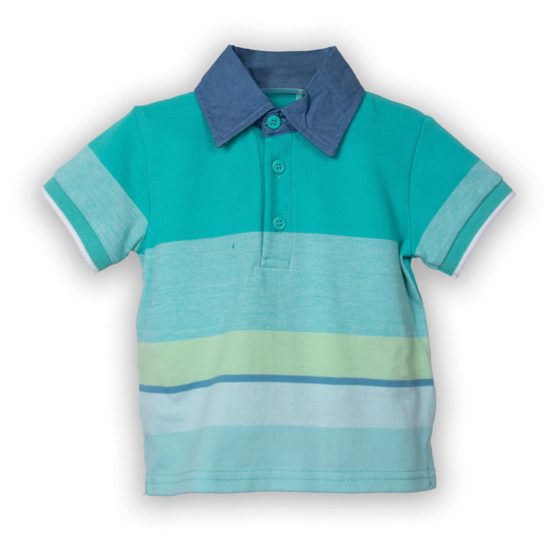 Polera Bebé Niño Azul Marino / Verde