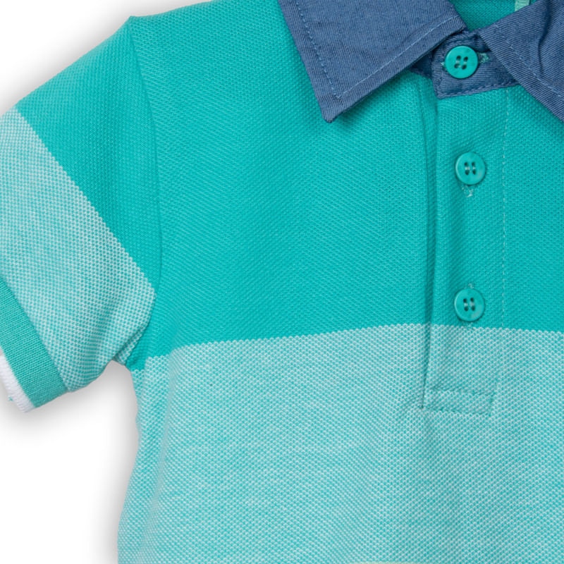 Polera Bebé Niño Azul Marino / Verde