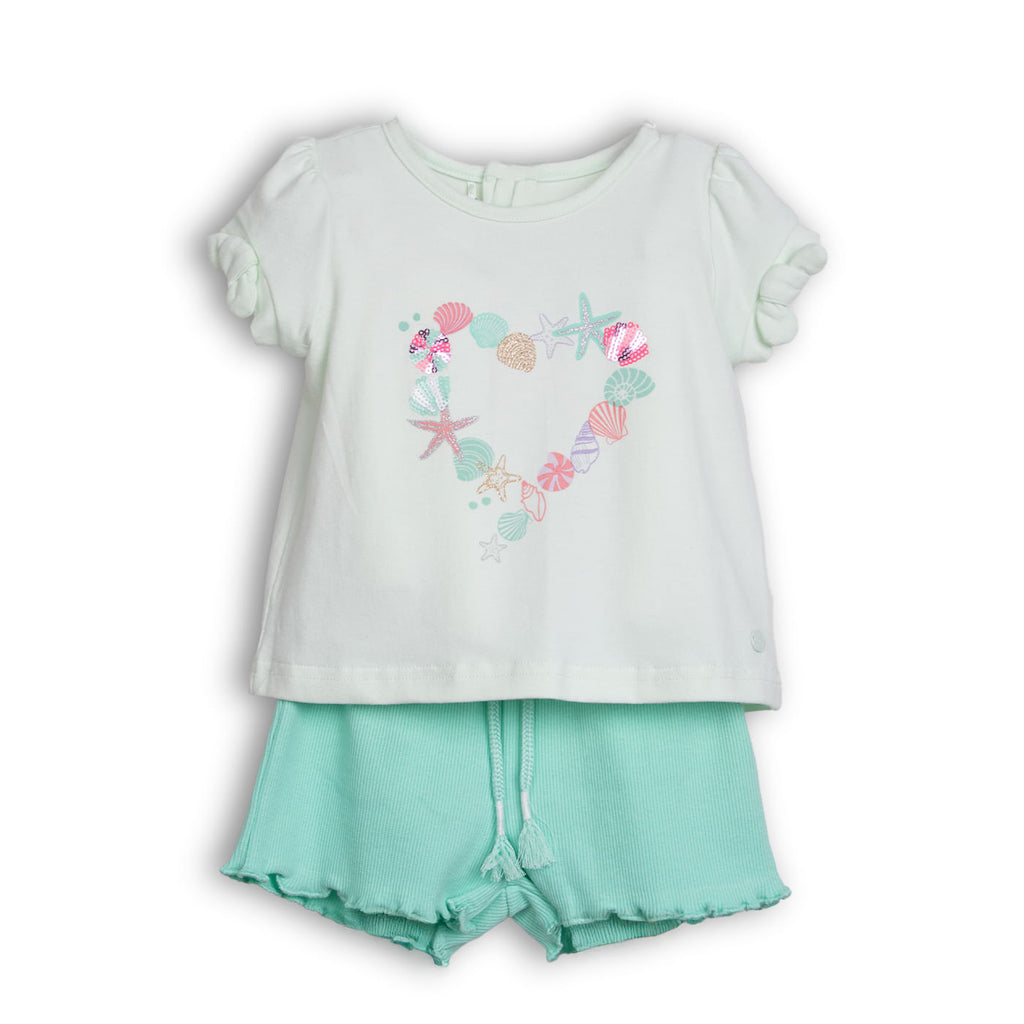 Conjunto Bebé Niña Rosado / Verde