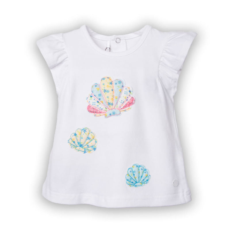 Polera Bebé Niña Rosado / Blanco