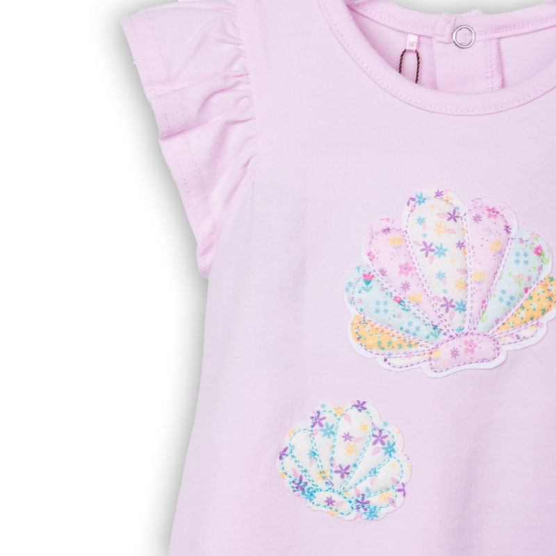Polera Bebé Niña Rosado / Blanco