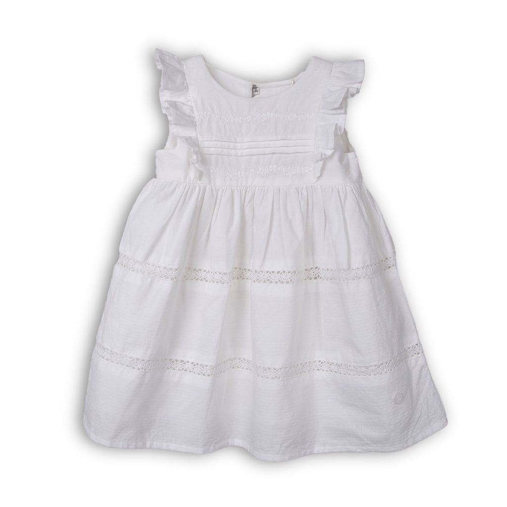 Vestido Bebé Niña Blanco / Fucsia