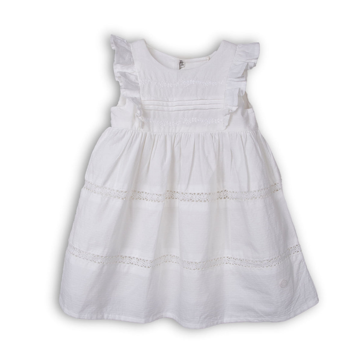 Vestido Bebé Niña Blanco / Fucsia
