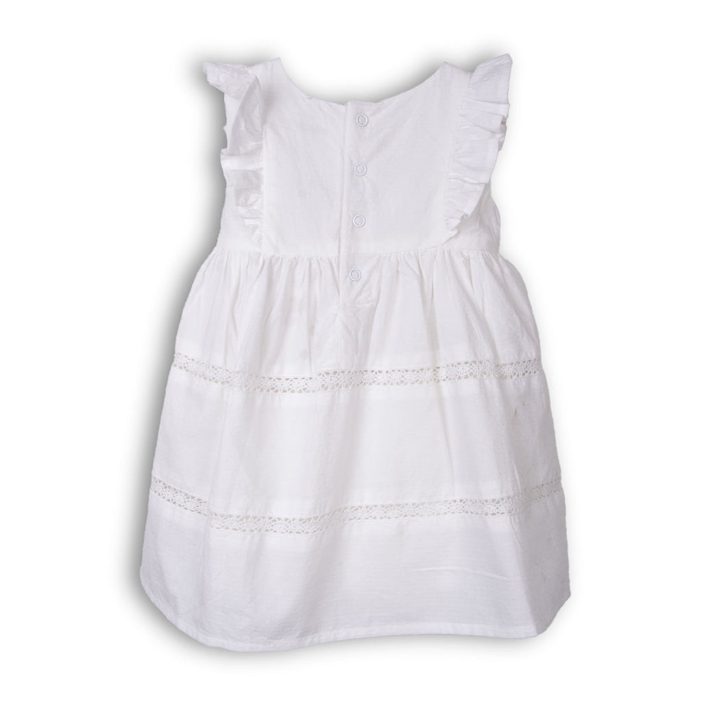 Vestido Bebé Niña Blanco / Fucsia