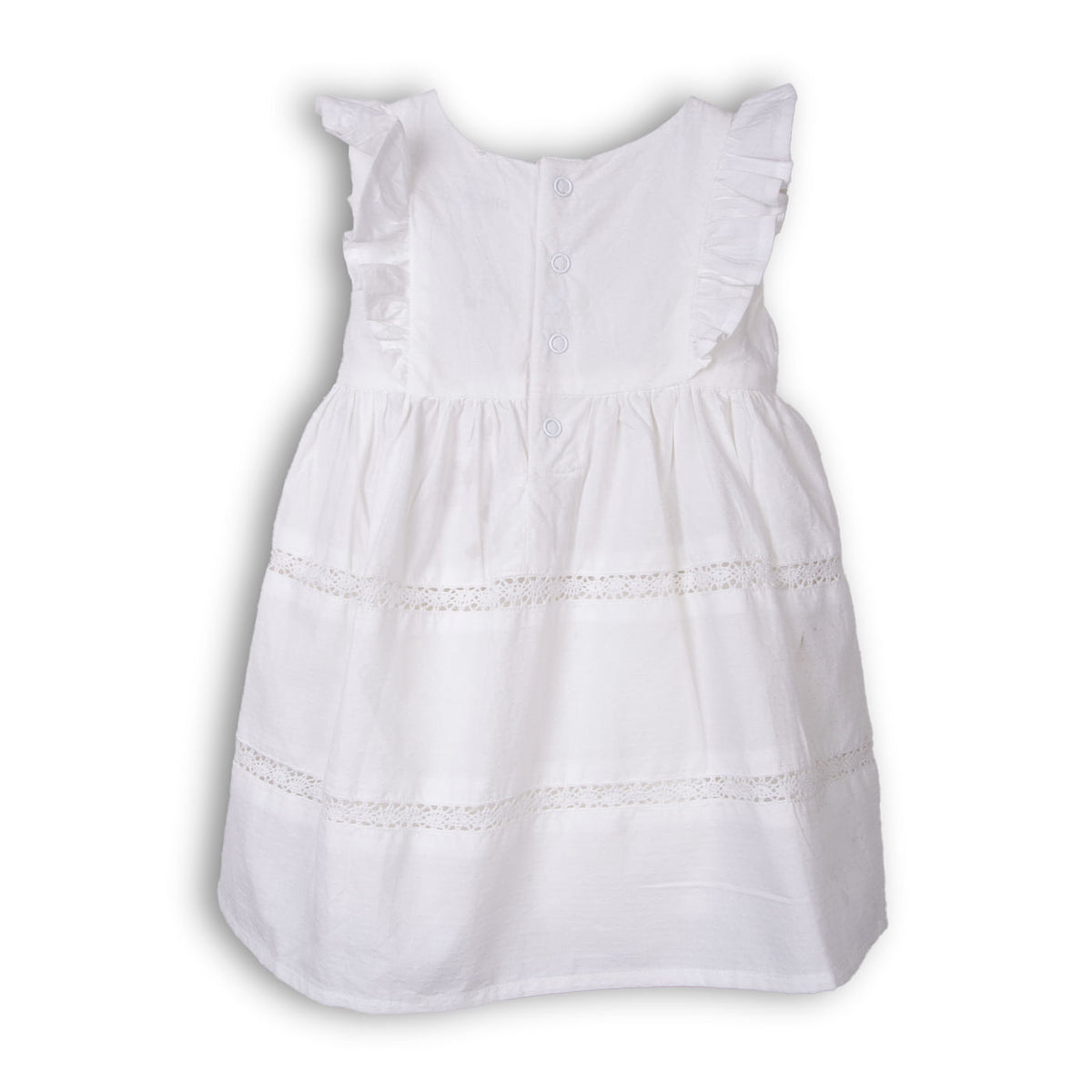 Vestido Bebé Niña Blanco / Fucsia