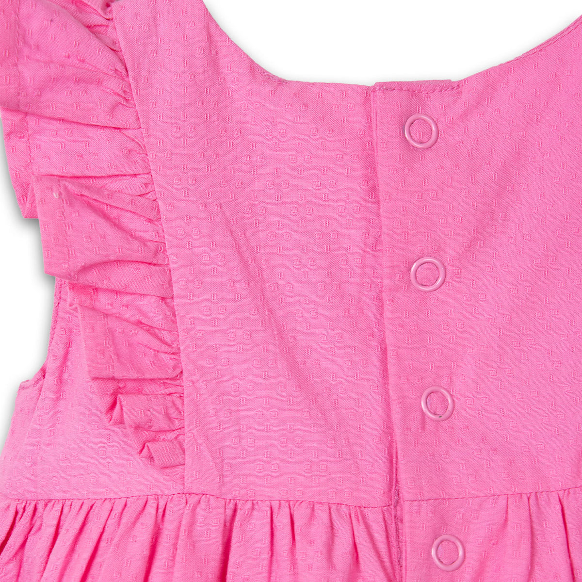 Vestido Bebé Niña Blanco / Fucsia
