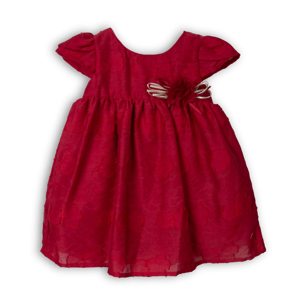 Vestido Bebé Niña Crudo / Rojo