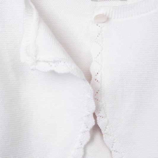 Chaleco Niña Blanco / Rosado