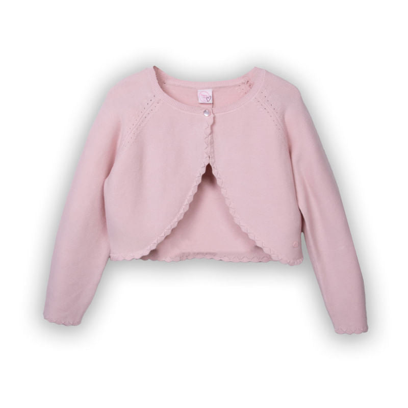 Chaleco Niña Blanco / Rosado