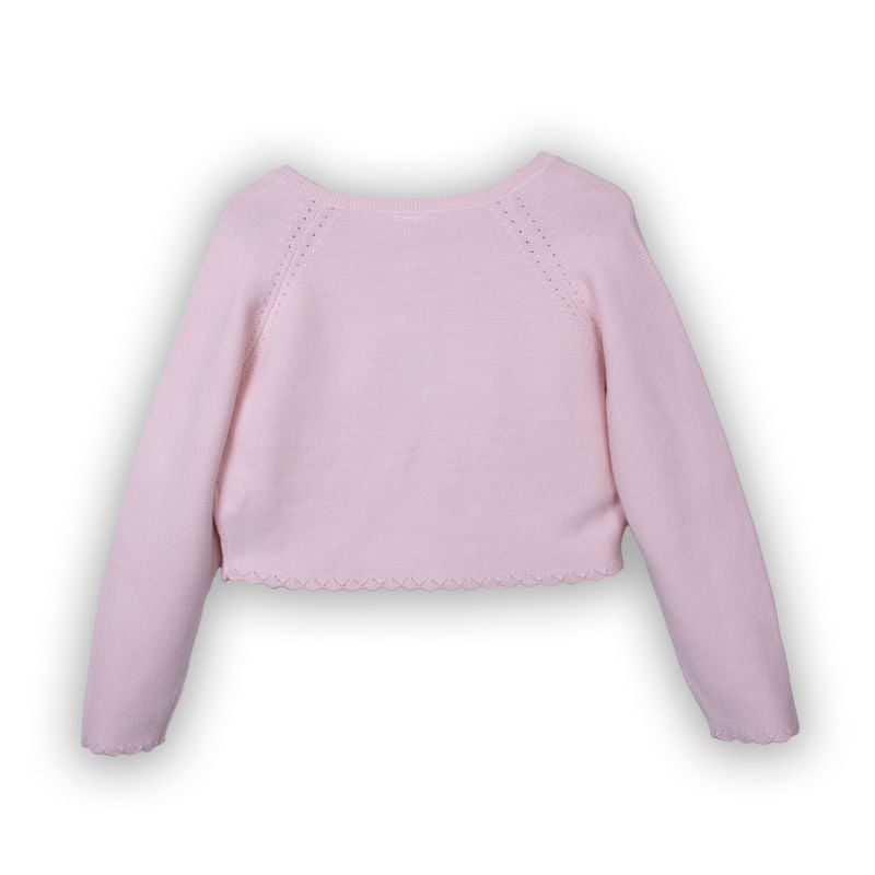 Chaleco Niña Blanco / Rosado