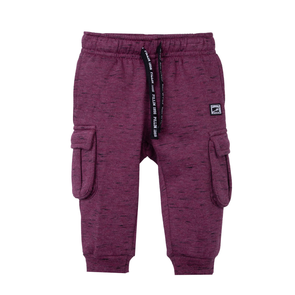 Pantalón Buzo Bebé Niño Cargo Azul / Burdeo