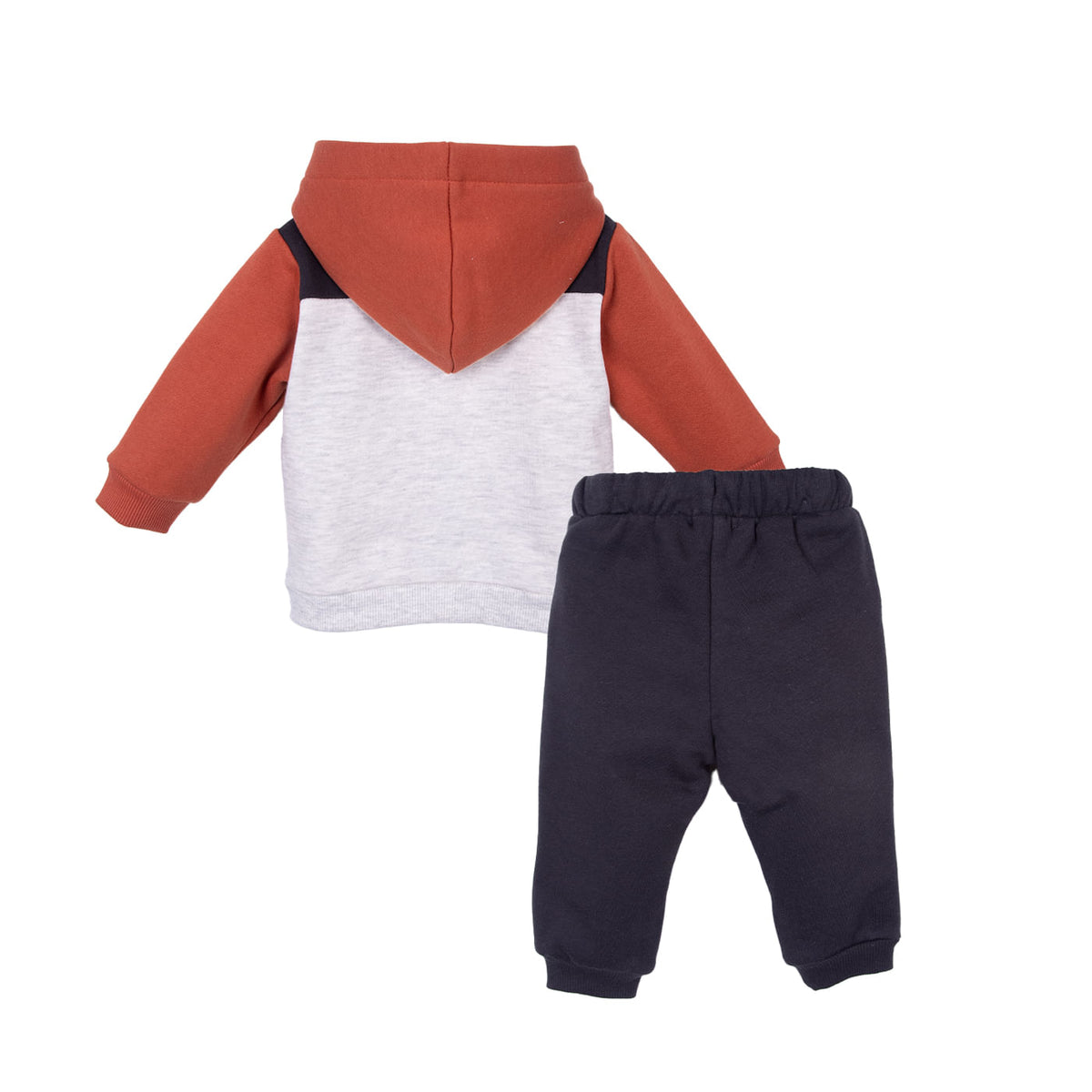 Buzo Bebé Niño con Cierre y Gorro Azul Marino / Marengo