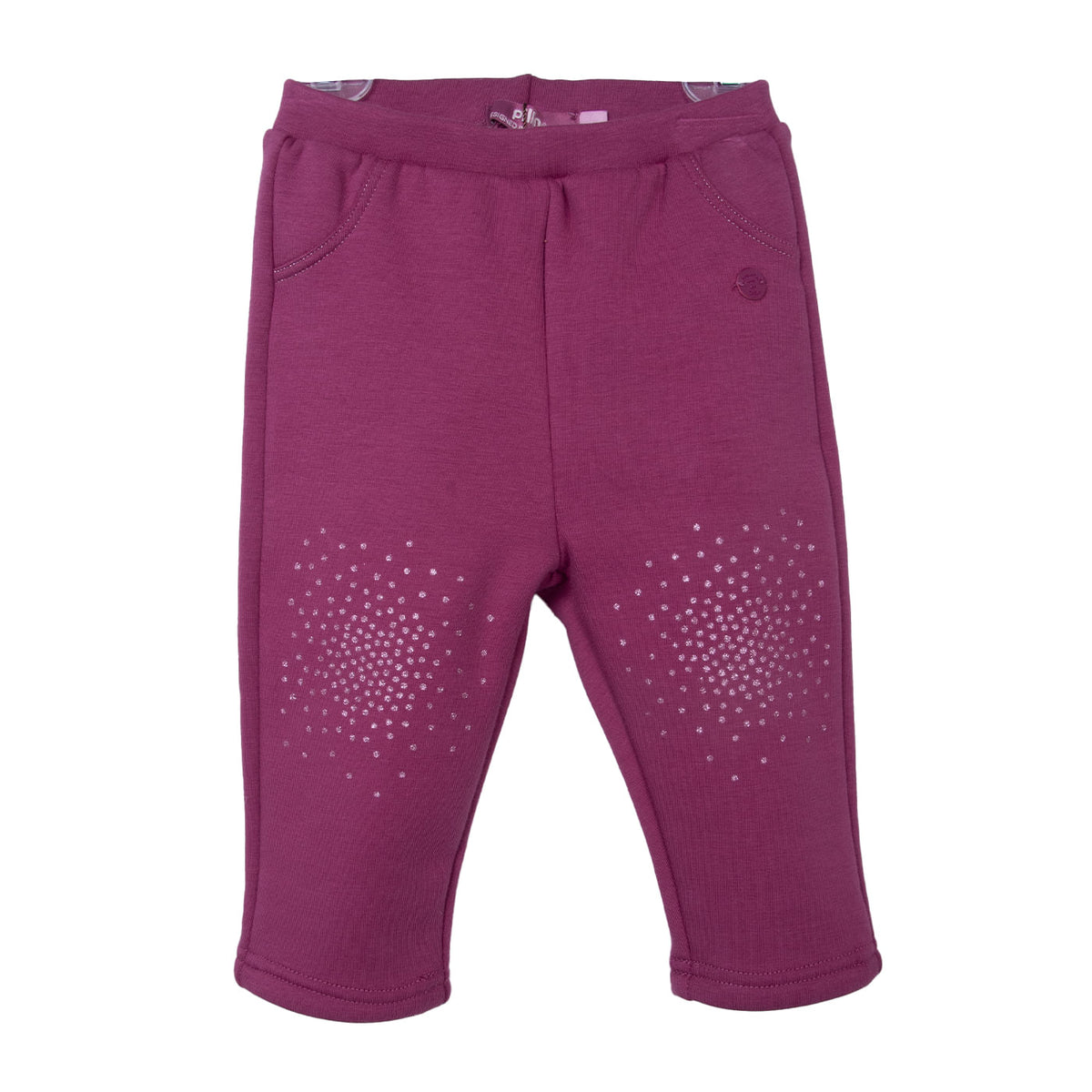 Calza Bebé Niña Térmica Estampado Brillos Azul / Ciruela