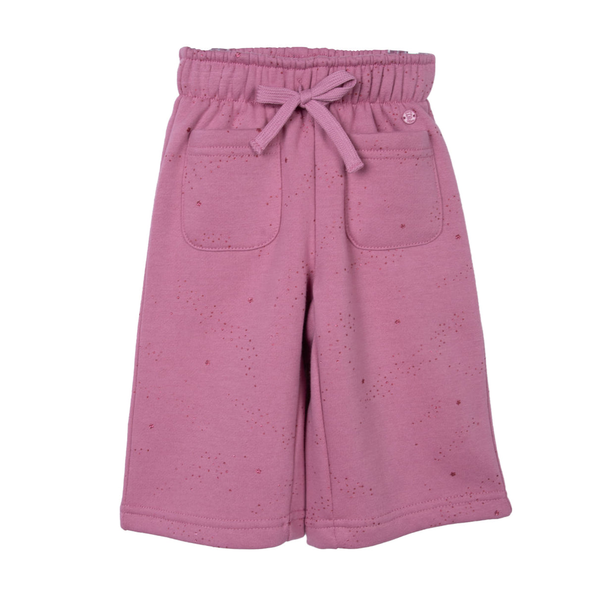 Pantalón Buzo Bebé Niña Brillos Café / Rosado