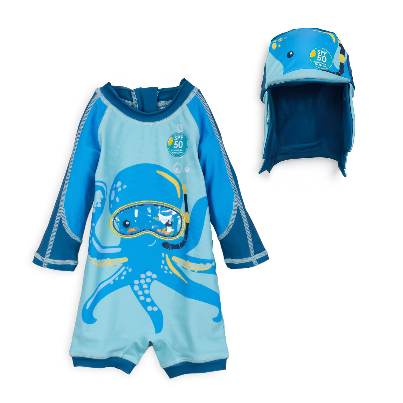 Traje de Baño Bebé Niño Protección UV Pulpo Calipso