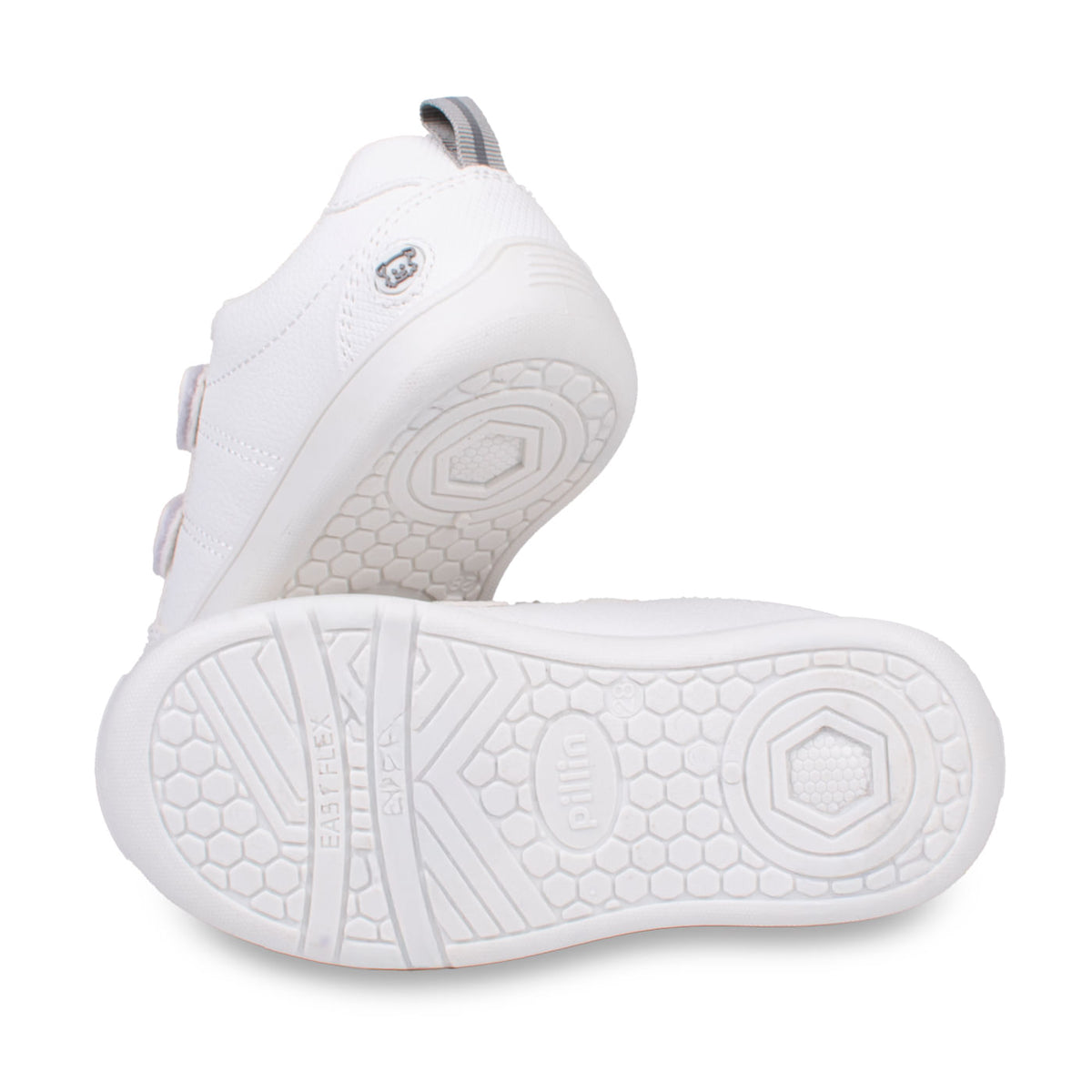 Zapatillas Blanco Unisex Escolar Doble Velcro