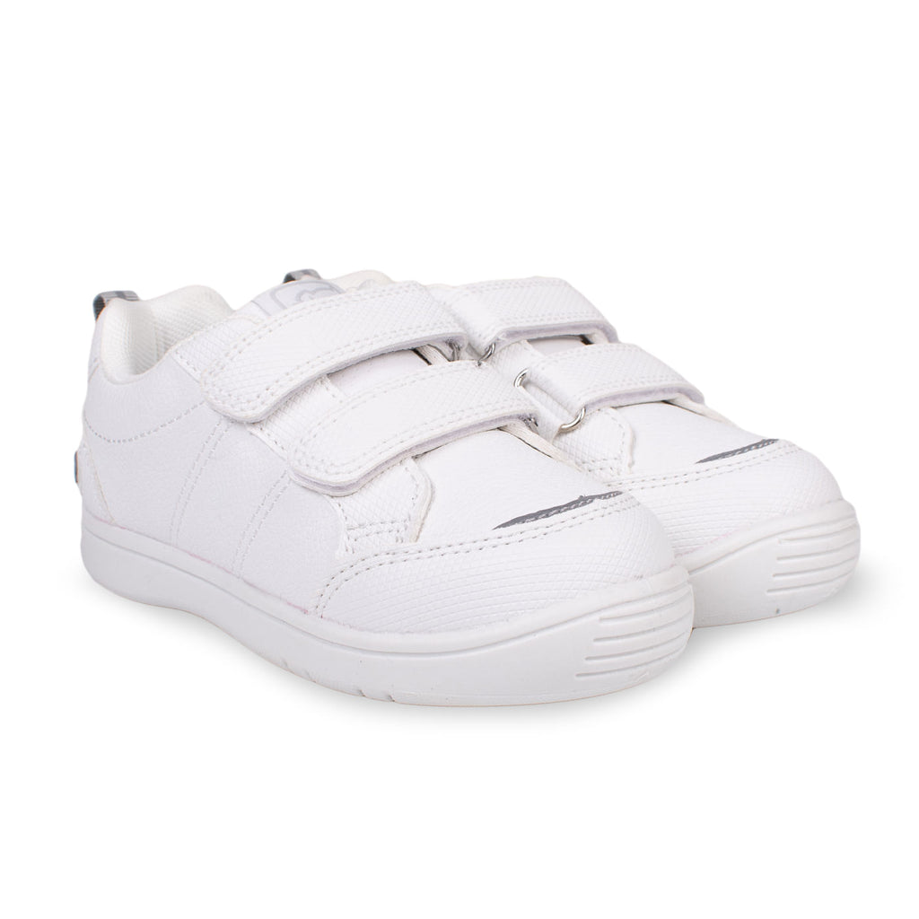 Zapatillas Blanco Unisex Escolar Doble Velcro
