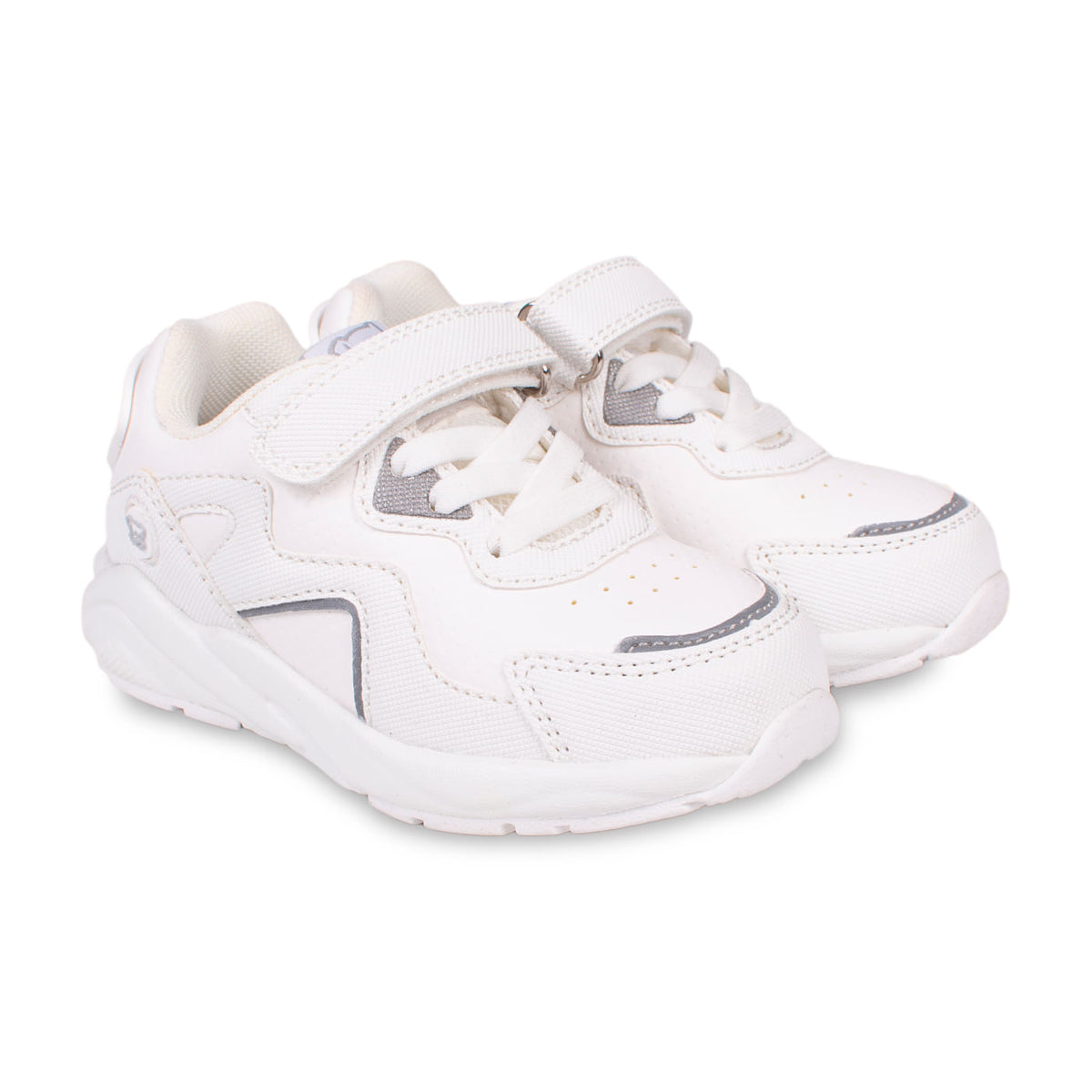 Zapatilla Escolar Unisex Deportiva con Velcro Blanco