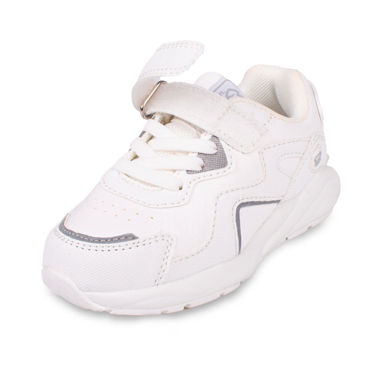 Zapatilla Escolar Unisex Deportiva con Velcro Blanco