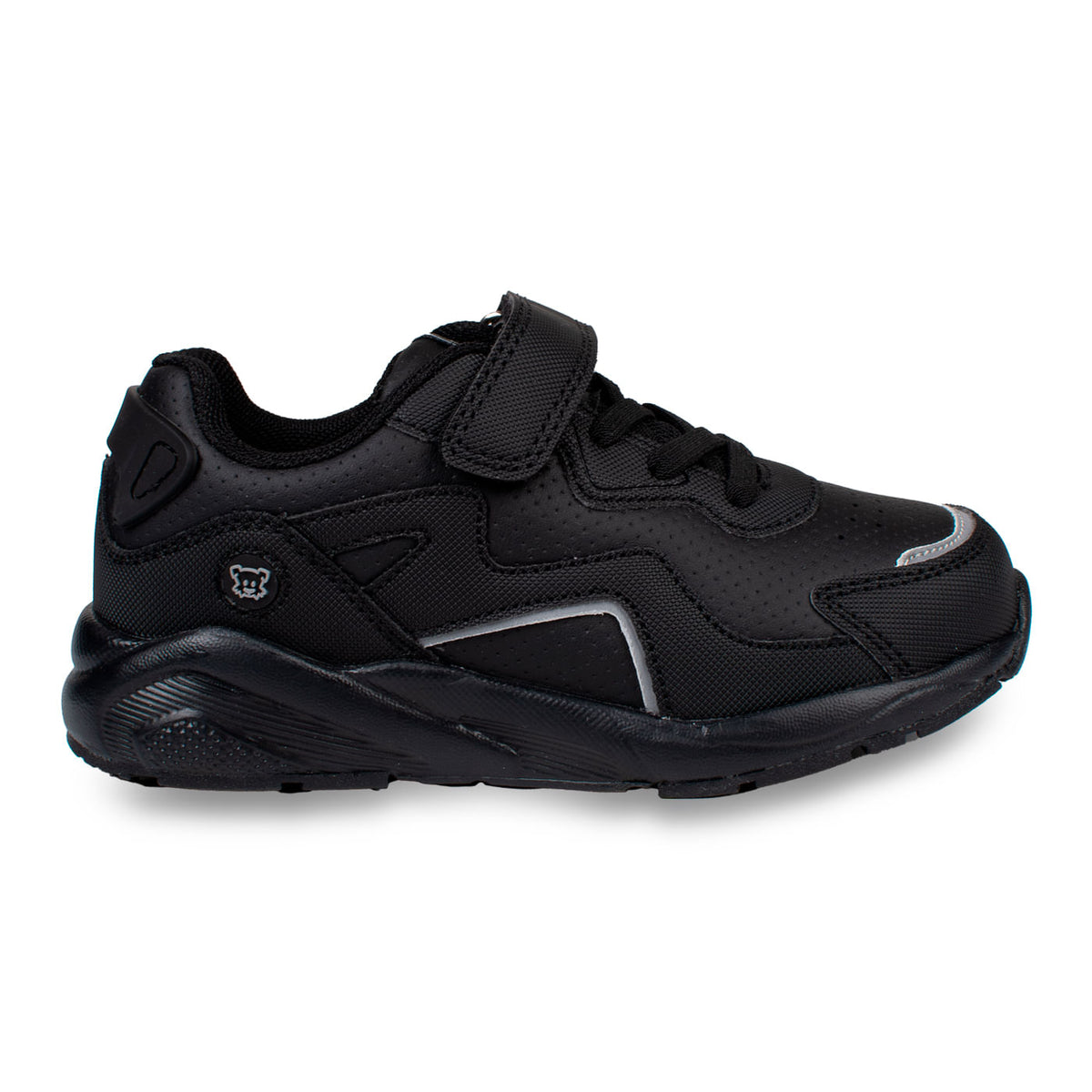 ZAPATILLAS NEGRO UNISEX ESCOLAR VELCRO SIMPLE