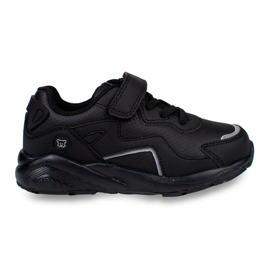 Zapatilla Escolar Unisex Deportiva con Velcro Negro
