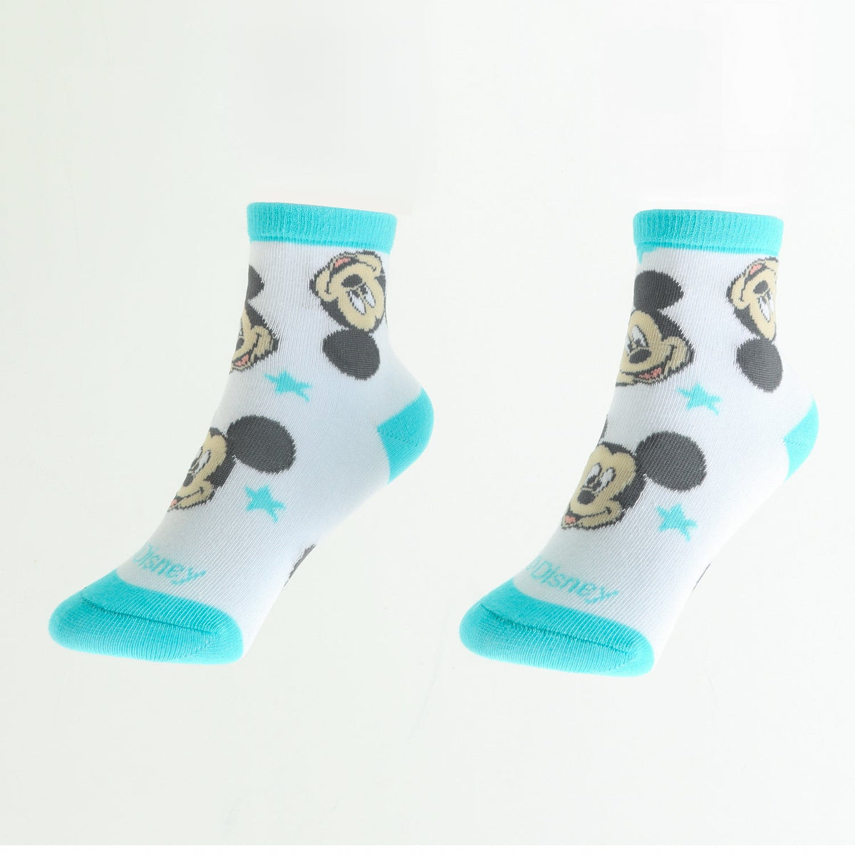 Calcetín 2P Toddlero Líneas Mickey Gris Melange