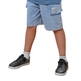 BERMUDA CARGO DENIM CELESTE NINO