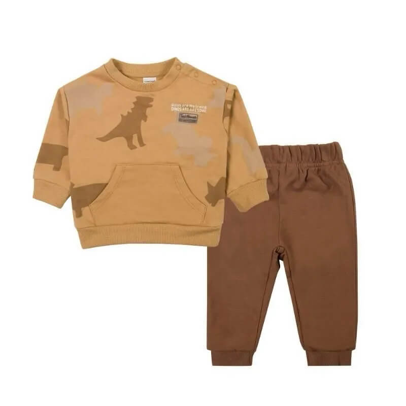 CONJUNTO 2P DINO BOTONES CAFE