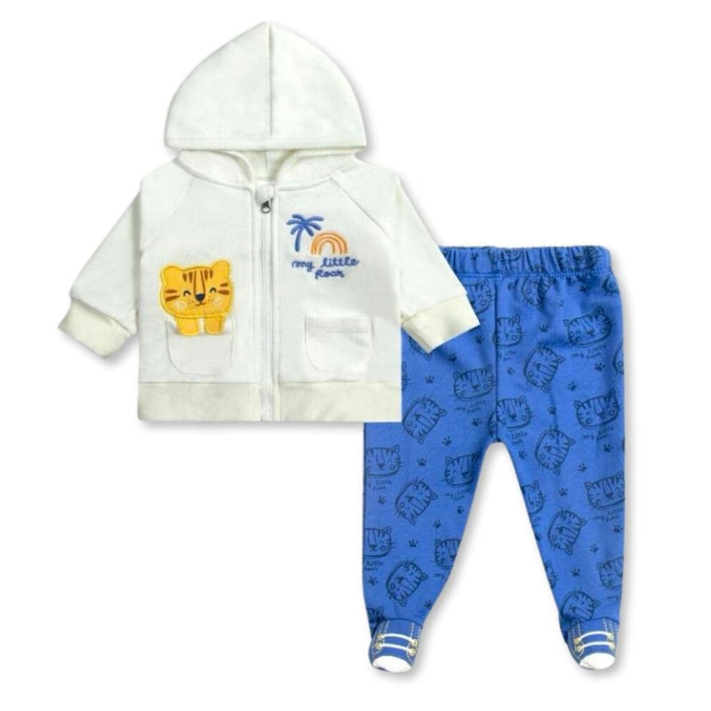 BUZO 2P TIGRE ROAR BLANCO