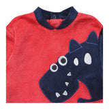 CONJUNTO 2P DINO PLUSH ROJO BEBE