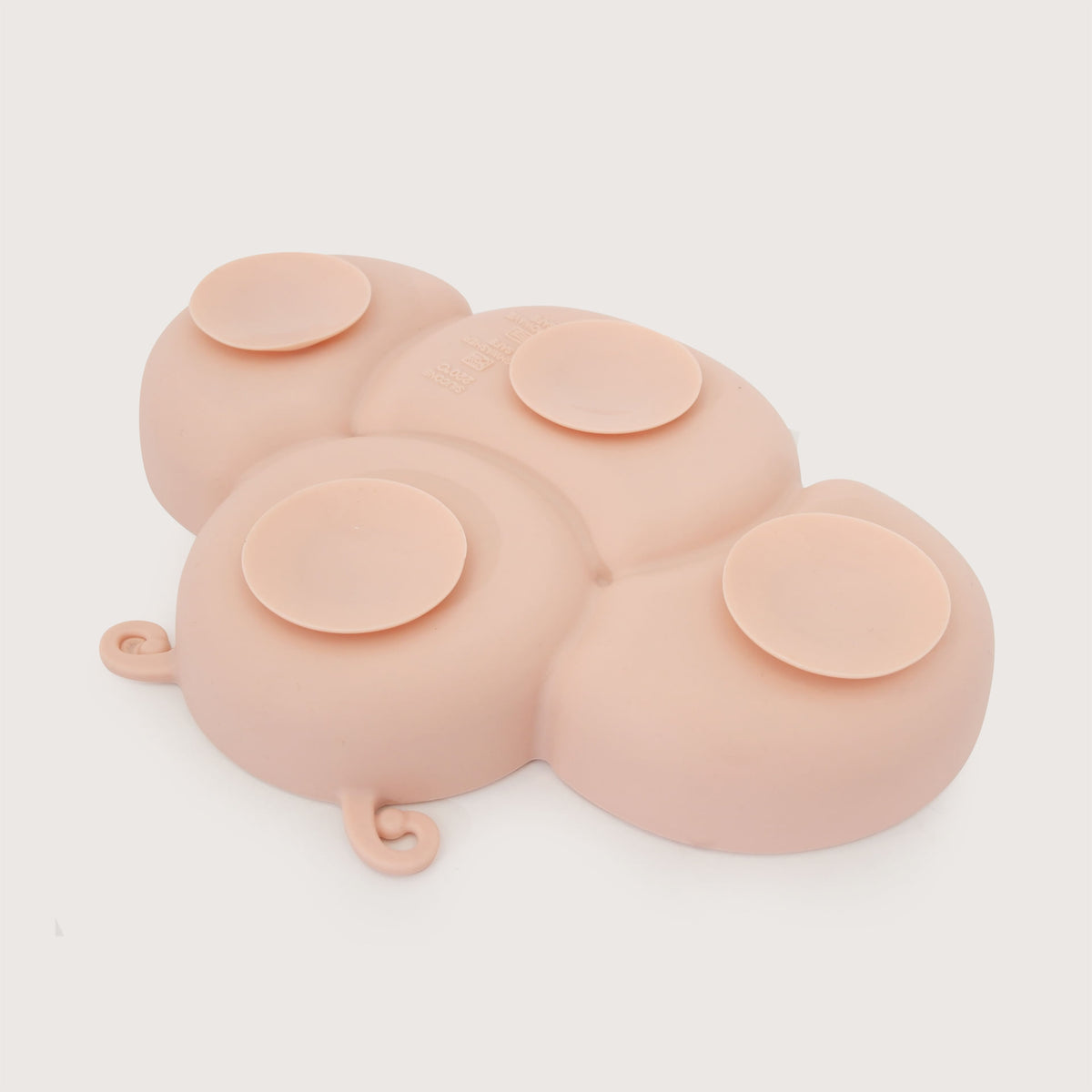 Set Bowl Con Cubiertos Silicona Abeja Rosado
