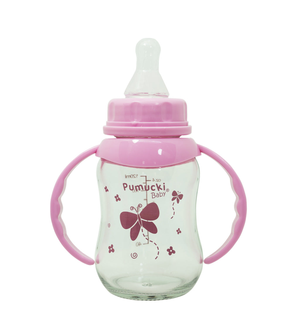 Mamadera de Vidrio 130ml ROSA