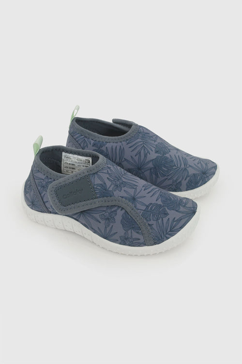 Aqua Sock de Niño Velcro Grueso Azul